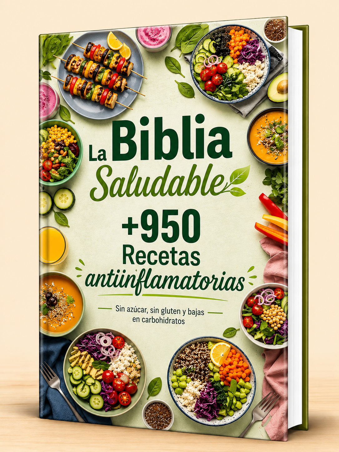 La Biblia Saludable +900 Recetas Antiinflamatorias +5 Bonos GRATIS